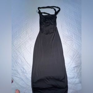 Black Crisscross Back Dress